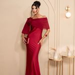 Vestido Longo Emanuelly Marsala