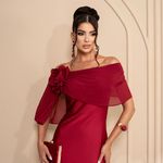 Vestido Longo Emanuelly Marsala