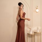 Vestido Longo Elisandra  Caramelo