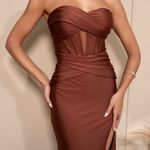 Vestido Longo Elisandra  Caramelo