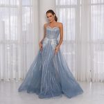 Vestido Longo Shirley Azul 