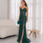 Vestido Longo Gisella Verde Esmeralda
