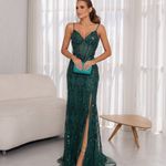 Vestido Longo Gisella Verde Esmeralda
