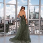 Vestido Longo Clementina Verde Musgo 