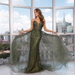Vestido Longo Clementina Verde Musgo 