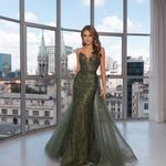 Vestido Longo Clementina Verde Musgo 