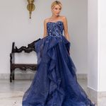 Vestido Longo Juliana Azul Marinho