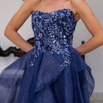 Vestido Longo Juliana Azul Marinho