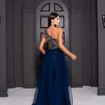 Vestido Longo Hadassa Azul Marinho 