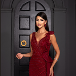 Vestido Longo Gislaine Marsala 