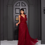 Vestido Longo Gislaine Marsala 