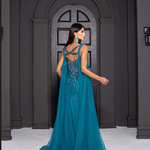 Vestido Longo Lysandra Turquesa