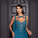 Vestido Longo Lysandra Turquesa