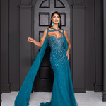 Vestido Longo Lysandra Turquesa