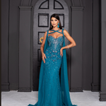 Vestido Longo Lysandra Turquesa