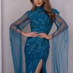 Vestido Longo Lorraine Turquesa