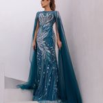 Vestido Longo Monique Turquesa