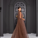 Vestido Longo Eveline Marrom 