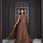 Vestido Longo Eveline Marrom 