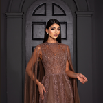 Vestido Longo Eveline Marrom 