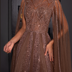 Vestido Longo Eveline Marrom 