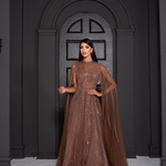 Vestido Longo Eveline Marrom 