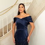 Vestido Longo Zirelle Azul Marinho 