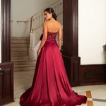 Vestido Longo Maelis Marsala