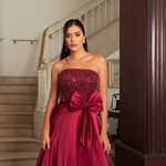 Vestido Longo Maelis Marsala