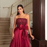 Vestido Longo Maelis Marsala