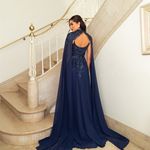 Vestido Longo Nyra Azul marinho 