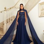Vestido Longo Nyra Azul marinho 