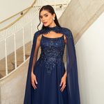Vestido Longo Nyra Azul marinho 