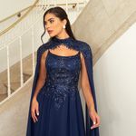 Vestido Longo Nyra Azul marinho 