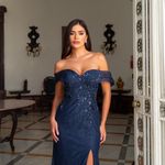 Vestido Longo Athera Azul Marinho