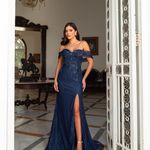 Vestido Longo Athera Azul Marinho