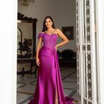 Vestido Longo Elowen Fucsia