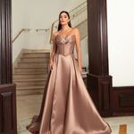 Vestido Longo Doréa  Rose