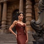Vestido Longo Nyelis Marrom 