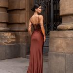 Vestido Longo Nyelis Marrom 
