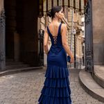 Vestido Longo Karol Azul Marinho
