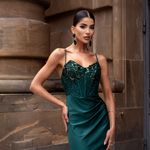 Vestido Longo Taleya Verde Esmeralda 
