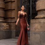 Vestido Longo Kaeliza Marrom 
