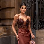 Vestido Longo Kaeliza Marrom 