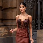 Vestido Longo Kaeliza Marrom 