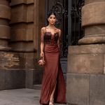Vestido Longo Kaeliza Marrom 