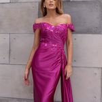 Vestido Longo Elowra  Fucsia 