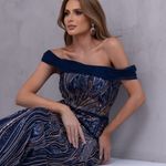 Vestido Longo  Selya Azul Marinho 