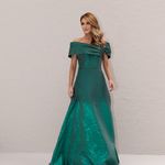 BSTH14 Vestido Longo Olyris Verde Esmeralda 
