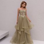 Vestido Longo Vessira Verde Oliva 